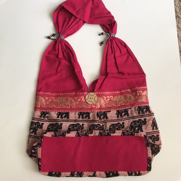 NWT Pink Zari wooden bead embellished shoulder bag - Picture 3 of 3